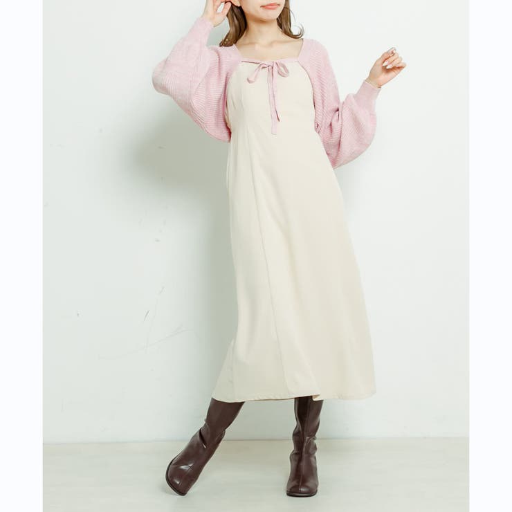 ⚫︎ケムリ　KMRii ワンピース+ボレロ イベントセール】 大きいサイズ レディース ボレロ＆キャミワンピース