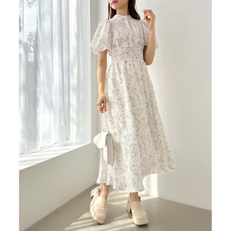 ピンタックバックリボンワンピース[品番：OLOW0010437]｜RMAF NICE