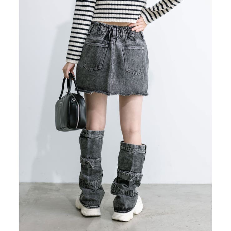 フリンジデニムミニスカート | RMAF NICE CLAUP / OLIVE des OLIVE | 詳細画像12