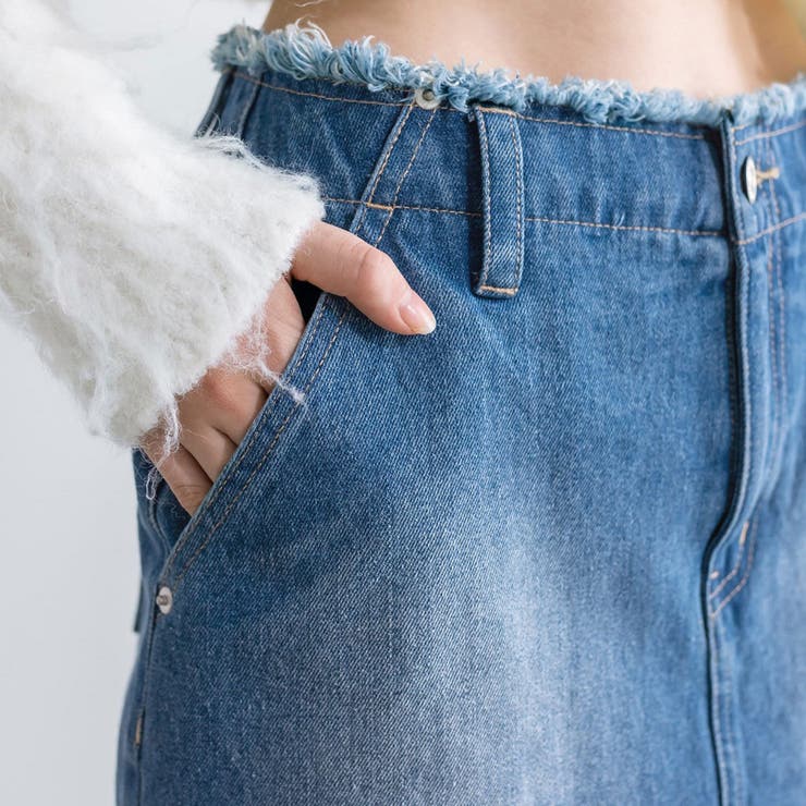 フリンジデニムミニスカート | RMAF NICE CLAUP / OLIVE des OLIVE | 詳細画像38