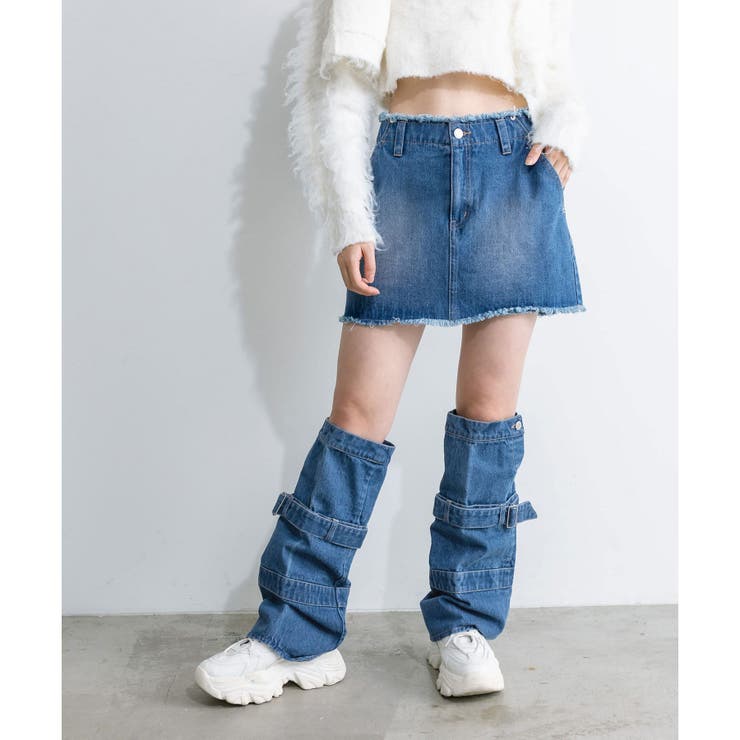 フリンジデニムミニスカート | RMAF NICE CLAUP / OLIVE des OLIVE | 詳細画像3