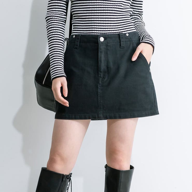 ブラック | フリンジデニムミニスカート | RMAF NICE CLAUP / OLIVE des OLIVE