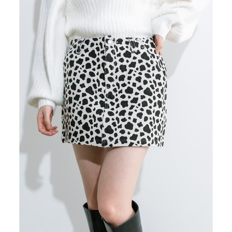 レオパード | フリンジデニムミニスカート | RMAF NICE CLAUP / OLIVE des OLIVE