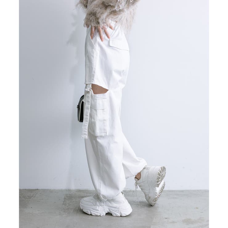 VIP☆JIL SANDER ホワイトサテンカーゴパンツ スリット ポケット サテンブルゾンカーゴパンツSET – BUNNY APARTMENT