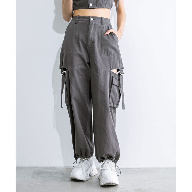 サイドスリットベルトカーゴパンツ[品番：OLOW0012068]｜RMAF NICE