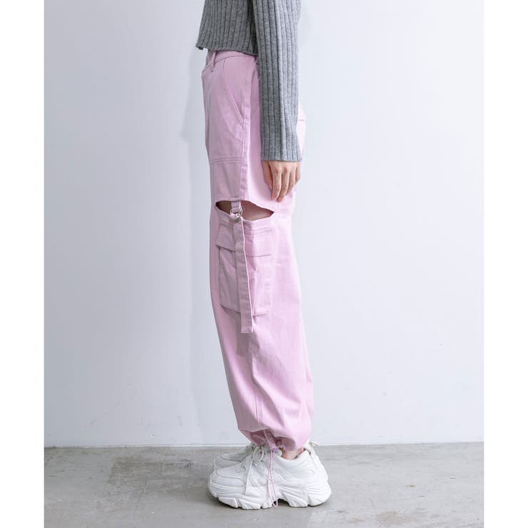 サイドスリットベルトカーゴパンツ[品番：OLOW0012068]｜RMAF NICE