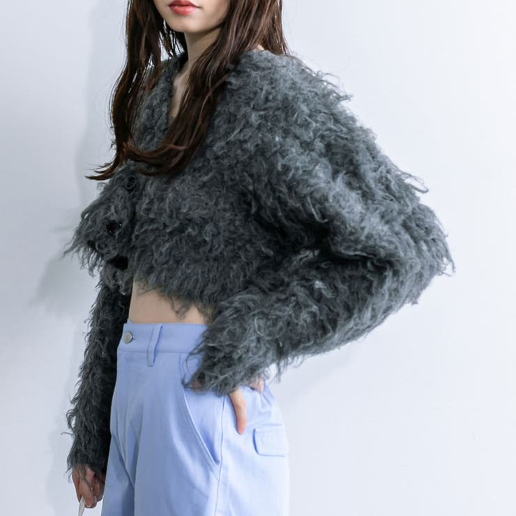 ミックス起毛クロップドカーディガン[品番：OLOW0012069]｜RMAF NICE 