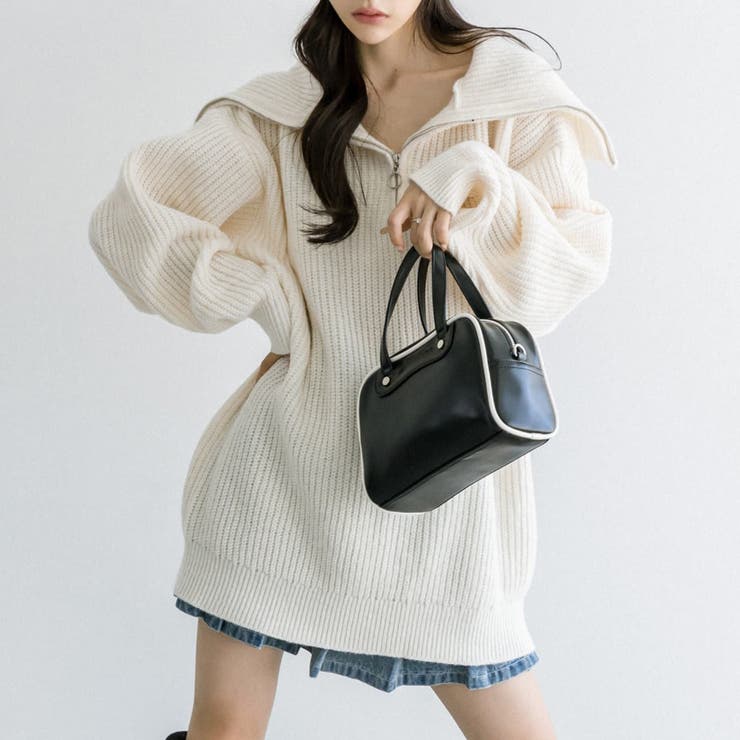 ハーフジップチュニックニット[品番：OLOW0011983]｜RMAF NICE CLAUP