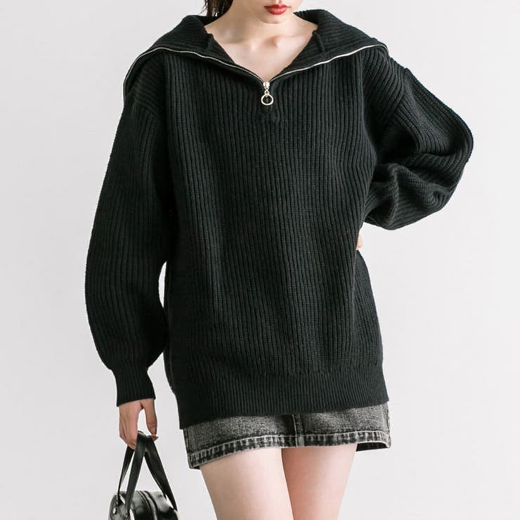 ハーフジップチュニックニット[品番：OLOW0011983]｜RMAF NICE CLAUP