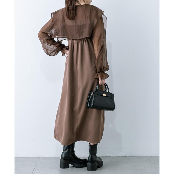 ビッグカラーボレロ付きワンピース[品番：OLOW0011847]｜OLIVE des