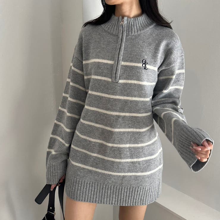 ハーフZIPチュニックワンピース[品番：OLOW0012076]｜RMAF NICE CLAUP