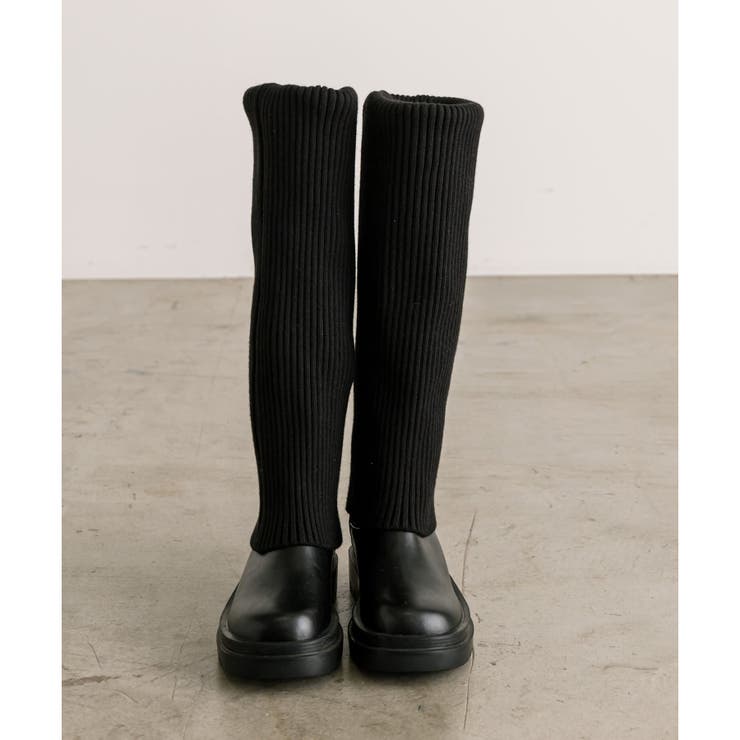 【新品未使用】NICE CLAUP シアーリボン付き2wayロングブーツ one after another NICE CLAUP/【one after another】【リボンは