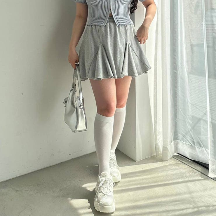 トップグレー | 【OLIVE des OLIVE】ボリュームカットミニスカート | NICE CLAUP / OLIVE des OLIVE　OUTLET