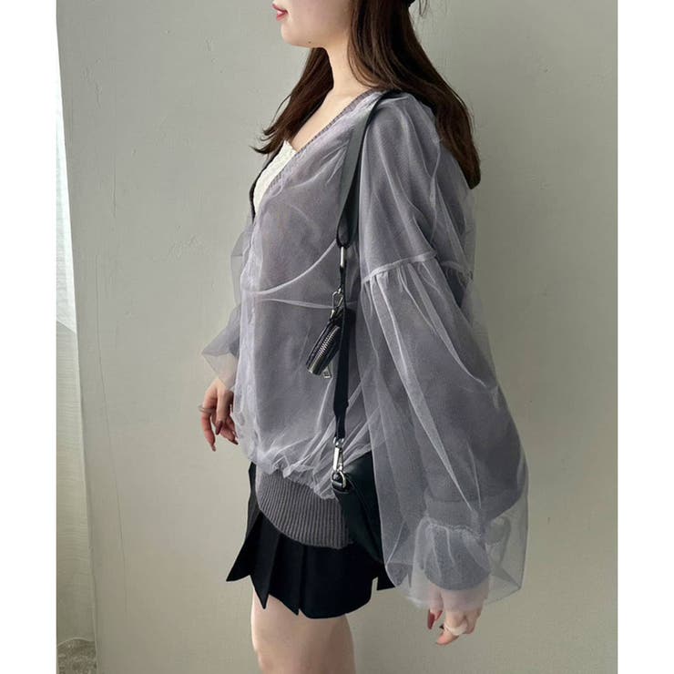 チュール重ねゆったりカーディガン | RMAF NICE CLAUP / OLIVE des OLIVE | 詳細画像10