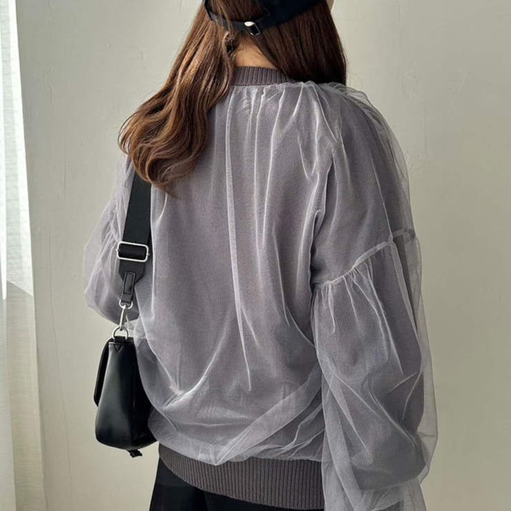 チュール重ねゆったりカーディガン | RMAF NICE CLAUP / OLIVE des OLIVE | 詳細画像11