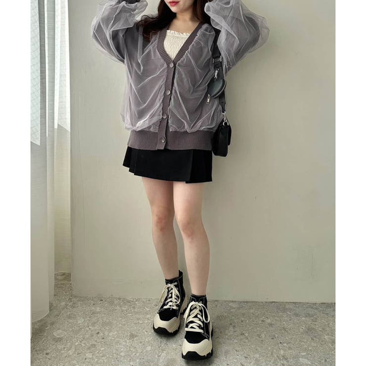 チュール重ねゆったりカーディガン | RMAF NICE CLAUP / OLIVE des OLIVE | 詳細画像12