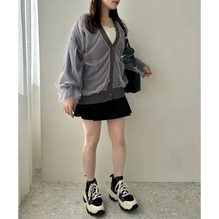 チュール重ねゆったりカーディガン | RMAF NICE CLAUP / OLIVE des OLIVE | 詳細画像13