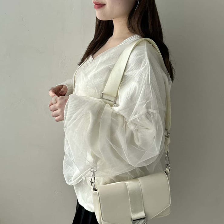 チュール重ねゆったりカーディガン | RMAF NICE CLAUP / OLIVE des OLIVE | 詳細画像15