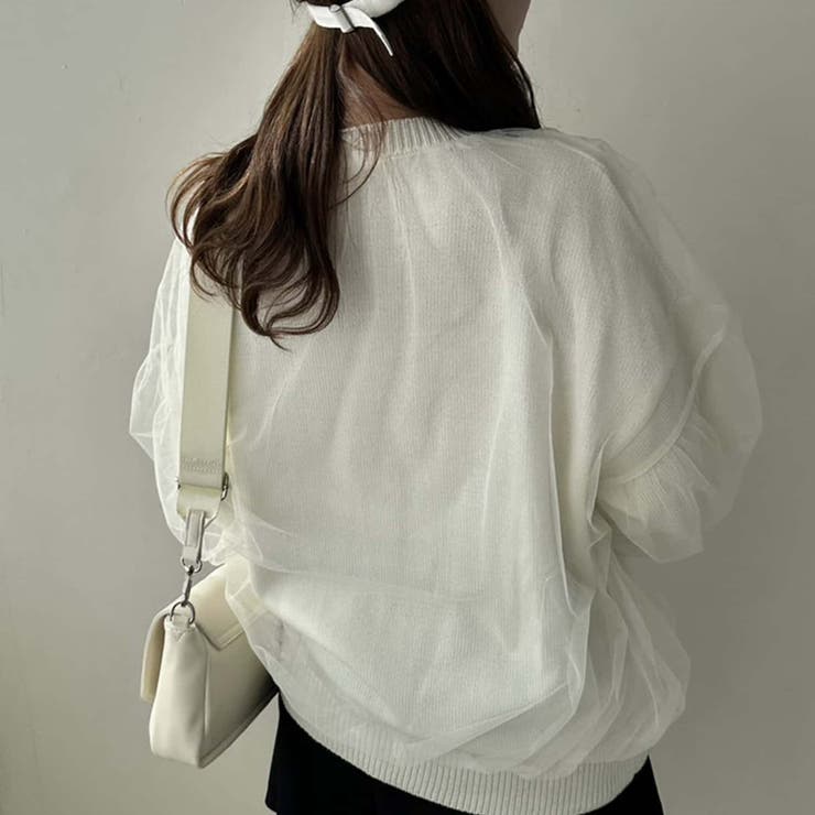 チュール重ねゆったりカーディガン | RMAF NICE CLAUP / OLIVE des OLIVE | 詳細画像16