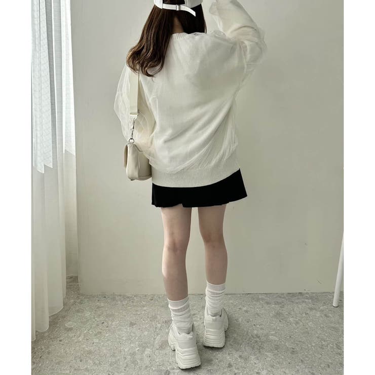 チュール重ねゆったりカーディガン | RMAF NICE CLAUP / OLIVE des OLIVE | 詳細画像19