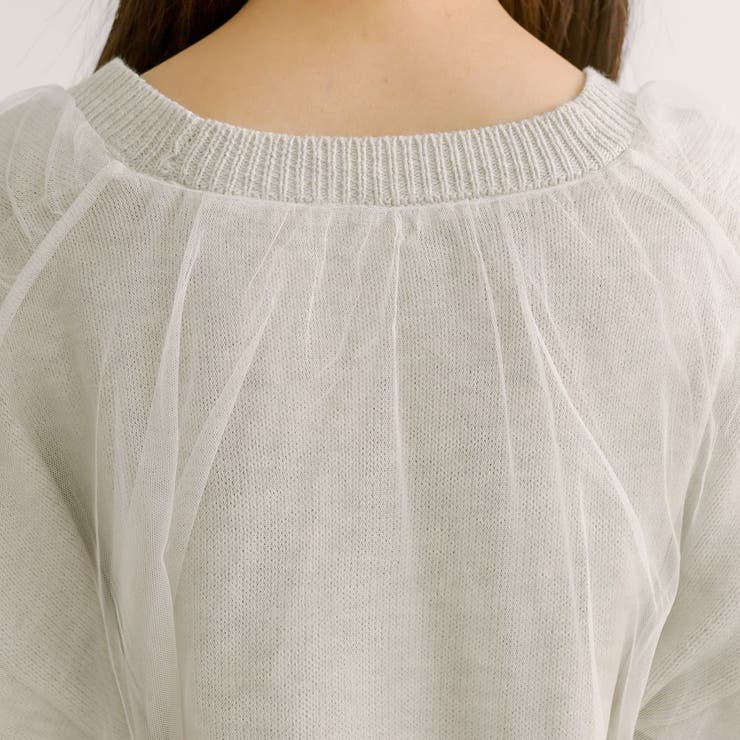 チュール重ねゆったりカーディガン | RMAF NICE CLAUP / OLIVE des OLIVE | 詳細画像23