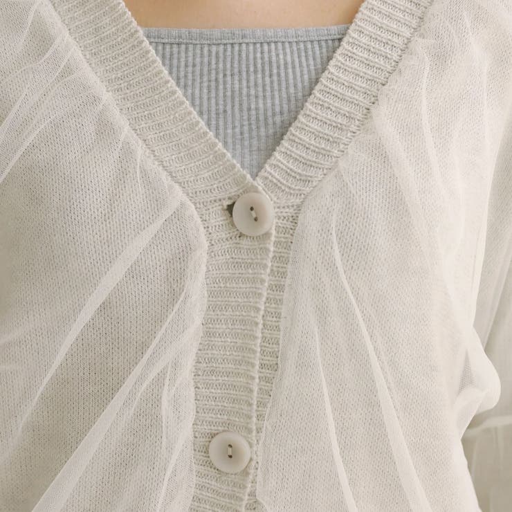 チュール重ねゆったりカーディガン | RMAF NICE CLAUP / OLIVE des OLIVE | 詳細画像24