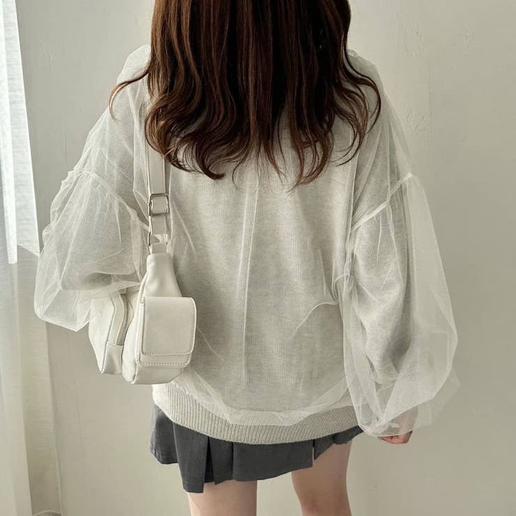 チュール重ねゆったりカーディガン | RMAF NICE CLAUP / OLIVE des OLIVE | 詳細画像5