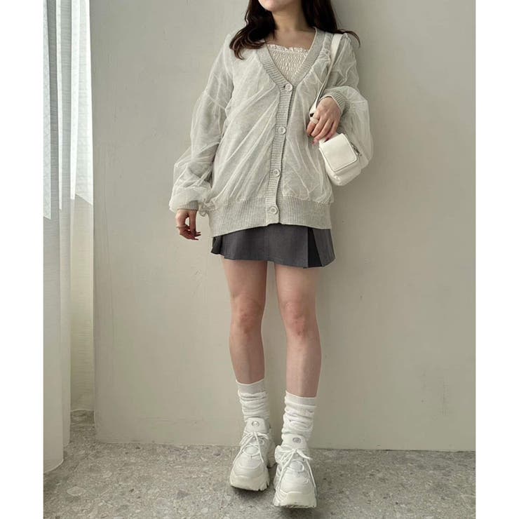 チュール重ねゆったりカーディガン | RMAF NICE CLAUP / OLIVE des OLIVE | 詳細画像6