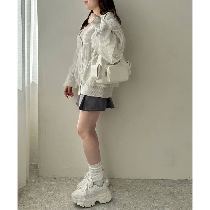 チュール重ねゆったりカーディガン | RMAF NICE CLAUP / OLIVE des OLIVE | 詳細画像7