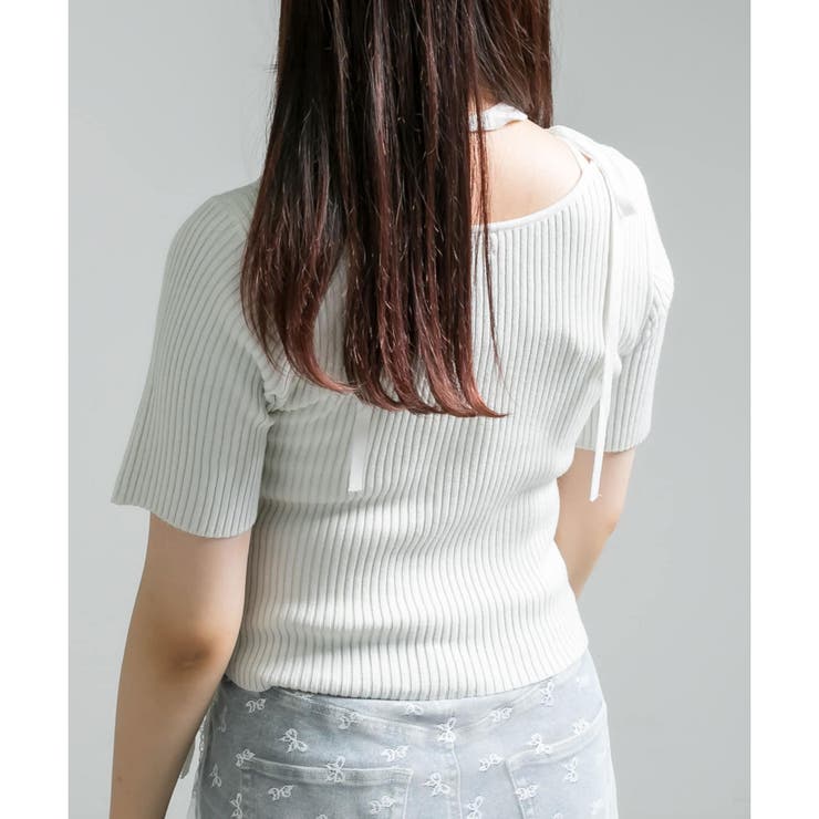 【OLIVE des OLIVE】肩リボンレイヤードリブニット | NICE CLAUP / OLIVE des OLIVE　OUTLET | 詳細画像11 