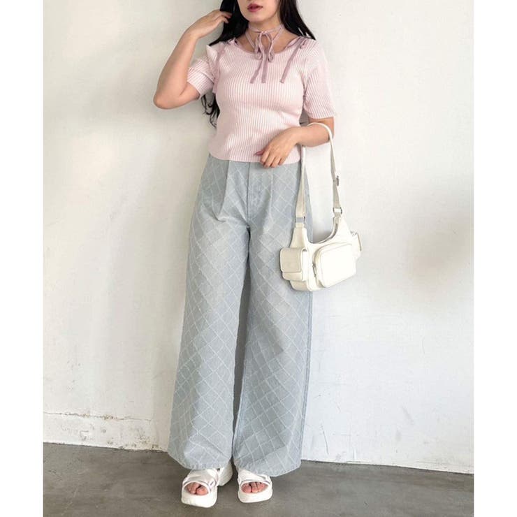 【OLIVE des OLIVE】肩リボンレイヤードリブニット | NICE CLAUP / OLIVE des OLIVE　OUTLET | 詳細画像18 