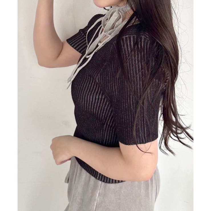 【OLIVE des OLIVE】肩リボンレイヤードリブニット | NICE CLAUP / OLIVE des OLIVE　OUTLET | 詳細画像21 