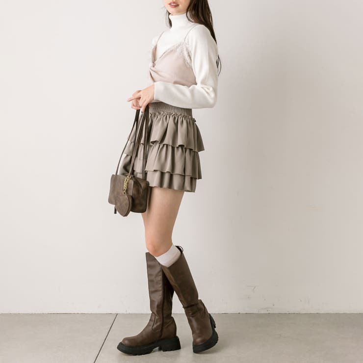 OLIVE des OLIVE】フリルミニティアードスカート[品番：NCLW0016848
