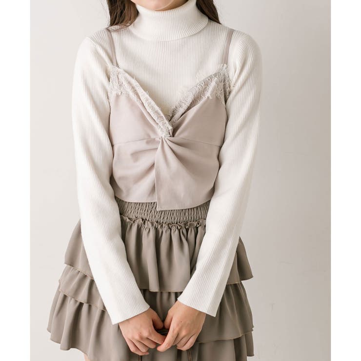 【OLIVE des OLIVE】レースツイストビスチェ | NICE CLAUP / OLIVE des OLIVE　OUTLET | 詳細画像4 