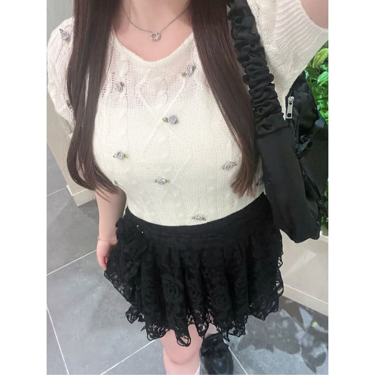 【OLIVE des OLIVE】Roseニット | NICE CLAUP / OLIVE des OLIVE OUTLET | 詳細画像1