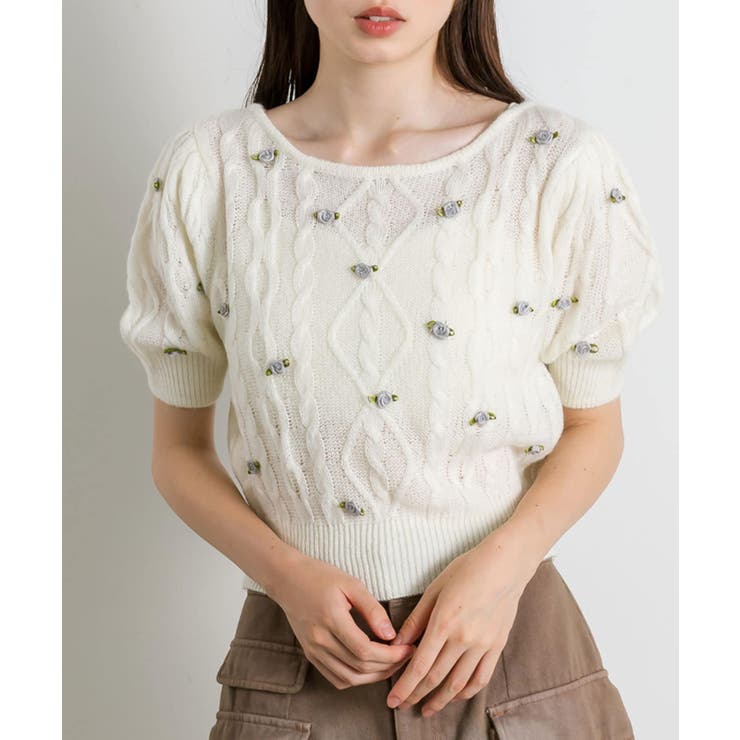 オフ | 【OLIVE des OLIVE】Roseニット | NICE CLAUP / OLIVE des OLIVE OUTLET