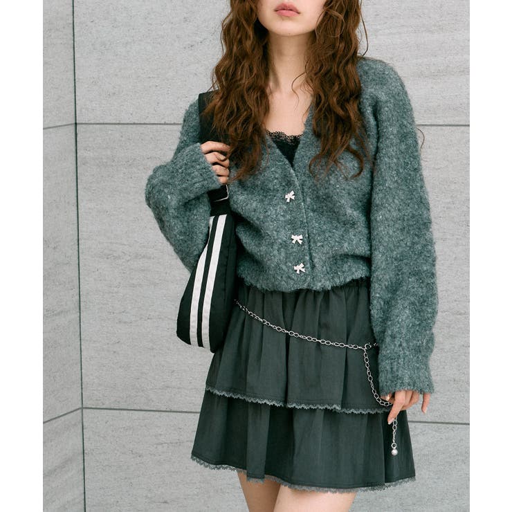 【OLIVE des OLIVE】ブークレ起毛ショートカーデ | NICE CLAUP / OLIVE des OLIVE　OUTLET | 詳細画像7 