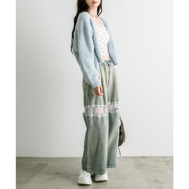 【OLIVE des OLIVE】ブークレ起毛ショートカーデ | NICE CLAUP / OLIVE des OLIVE　OUTLET | 詳細画像16 