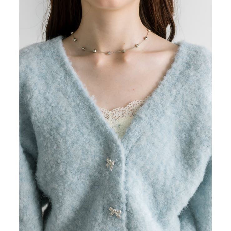 【OLIVE des OLIVE】ブークレ起毛ショートカーデ | NICE CLAUP / OLIVE des OLIVE　OUTLET | 詳細画像21 