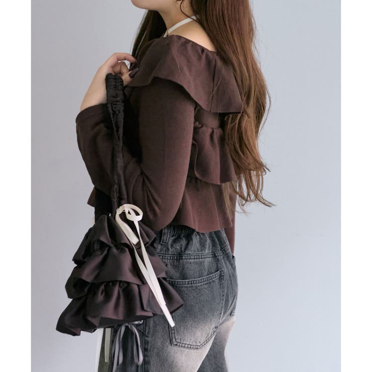OLIVE des OLIVE】フリルニット[品番：NCLW0015143]｜NICE CLAUP / OLIVE des OLIVE  OUTLET（ナイスクラップ オリーブデオリーブ アウトレット）のレディースファッション通販｜SHOPLIST（ショップリスト）