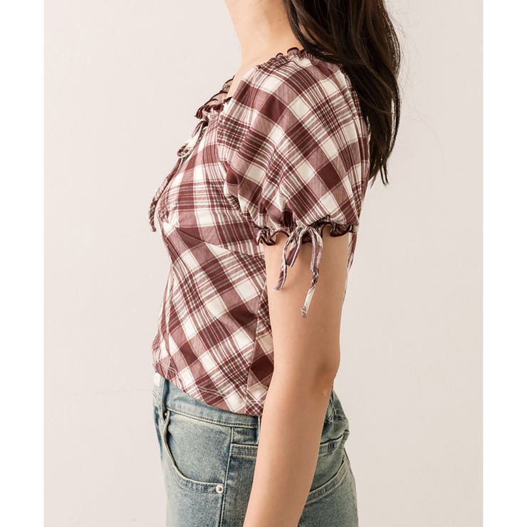 OLIVE des OLIVE】バイアスチェックトップス[品番：NCLW0014553]｜NICE