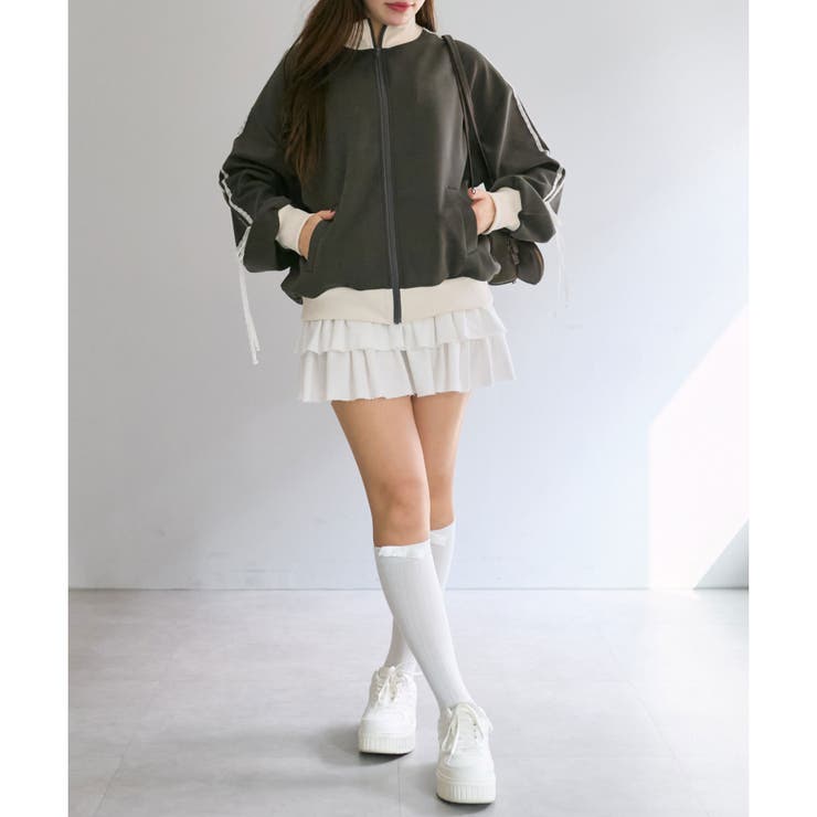 OLIVE des OLIVE レースリボントラックジャケット OLIVE des OLIVE/【OLIVE des OLIVE】レースリボントラック