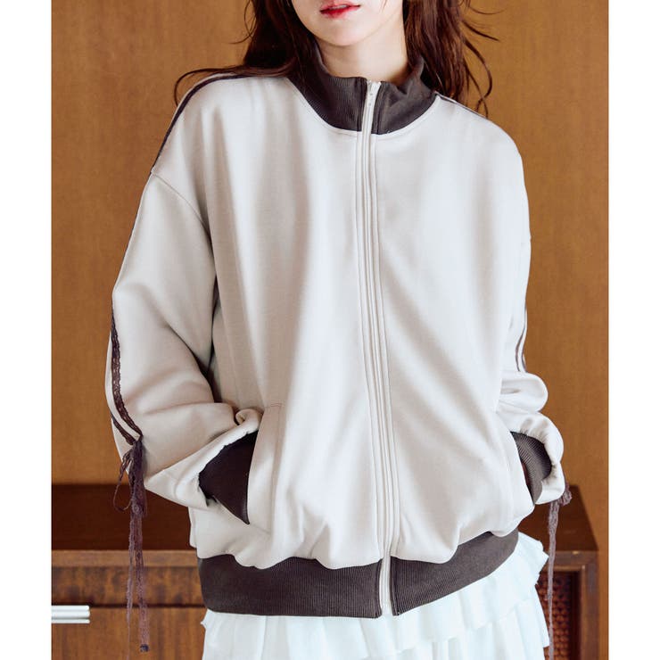 OLIVE des OLIVE レースリボントラックジャケット レースリボントラックジャケット | OLIVE des OLIVE(オリーブ デ