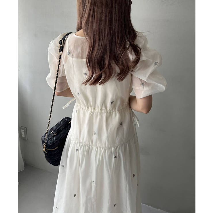 OLIVE des OLIVE】Rose刺繍ワンピース[品番：NCLW0014402]｜NICE CLAUP