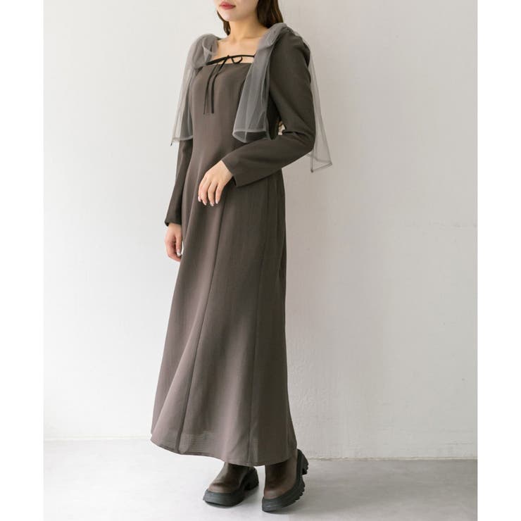 ブラウスSETリボン取り外しワンピース[品番：NCLW0014779]｜NICE CLAUP / OLIVE des OLIVE  OUTLET（ナイスクラップ オリーブデオリーブ アウトレット）のレディースファッション通販｜SHOPLIST（ショップリスト）