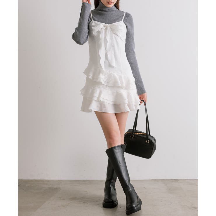 OLIVE des OLIVE】ダブルラッフルミニキャミワンピース[品番