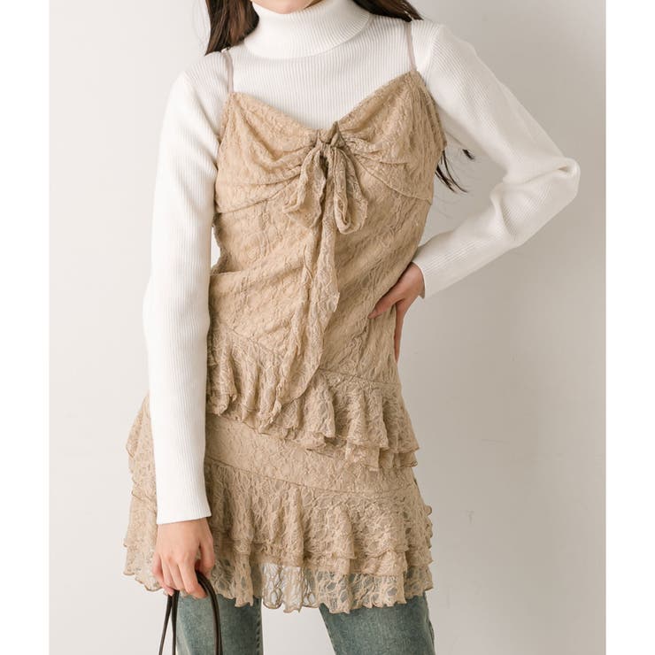 OLIVE des OLIVE】ダブルラッフルミニキャミワンピース[品番