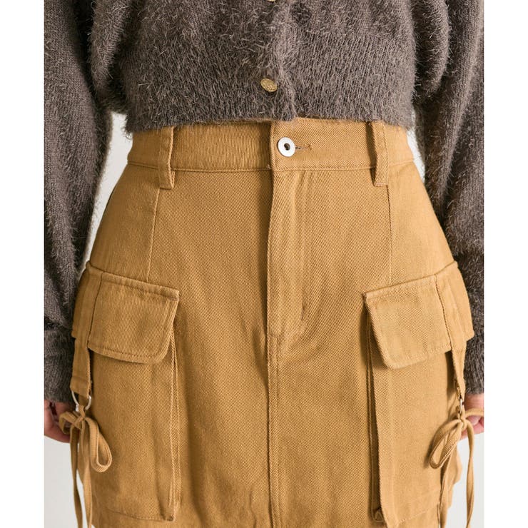 OLIVE des OLIVE】ゆらゆらリボンカーゴミニスカート[品番