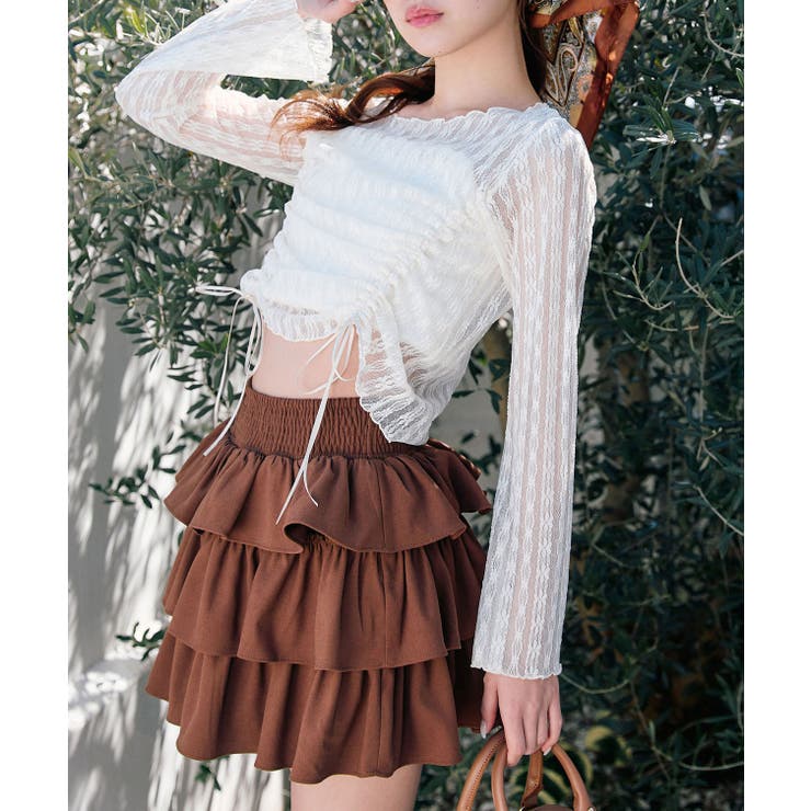 ふりふりのスカートです！ ボリューミー】新品 フリルふりふりロング