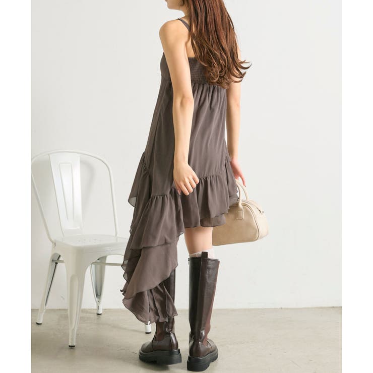 【OLIVE des OLIVE】アシメキャミワンピ | NICE CLAUP / OLIVE des OLIVE　OUTLET | 詳細画像1 